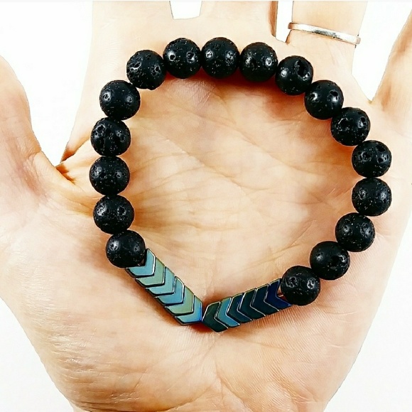 Hematite, Lava Rock Vitality Bracelet - Picture 7 of 7
